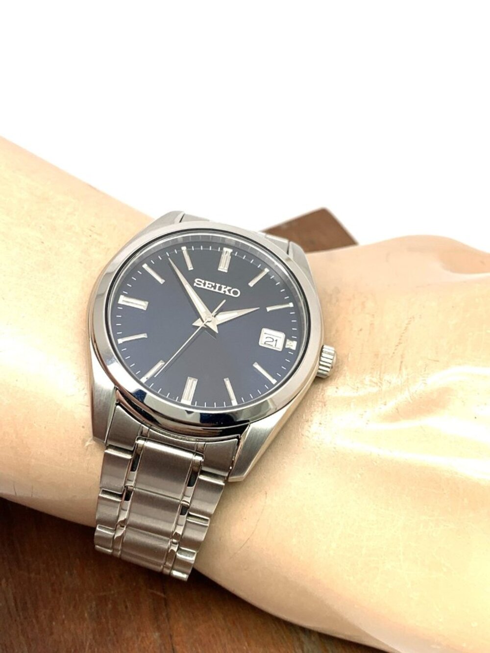 Seiko Men's Watch SUR309 Quartz Blue Dial Date Silver Stainless Steel 40mm - Picture 6 of 15